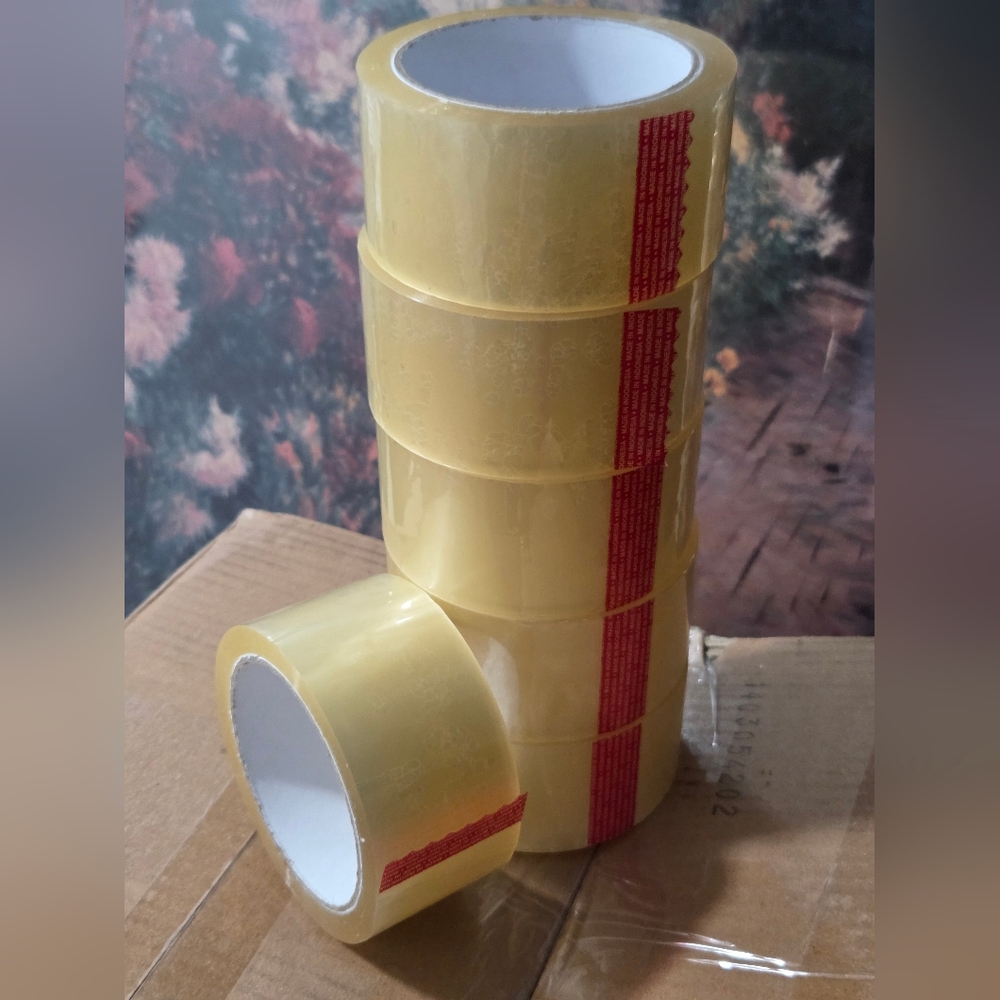 6 pcs Clear Packing Tape Set 2" x 55 Yard (165ft)